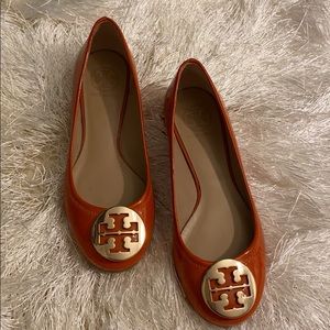 Tory Burch Orange Flats Size 7